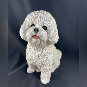Sandicast Bichon Frise Dog “Pup Cut” Sculpture